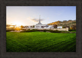 Billings Temple - Sunset - framed giclee canvas