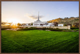 Billings Temple - Sunset - framed giclee canvas