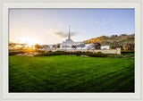 Billings Temple - Sunset - framed giclee canvas