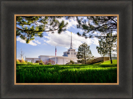 Billings Temple - Through Trees by Scott Jarvie