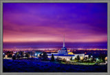 Billings Montana Temple - Purple Twilight - framed giclee canvas