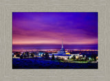 Billings Montana Temple - Purple Twilight - framed giclee canvas