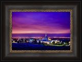 Billings Montana Temple - Purple Twilight - framed giclee canvas