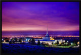 Billings Montana Temple - Purple Twilight - framed giclee canvas