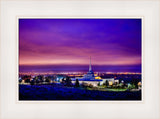 Billings Montana Temple - Purple Twilight - framed giclee canvas