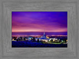 Billings Montana Temple - Purple Twilight - framed giclee canvas