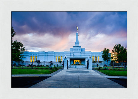 Medford Temple - Sunset - framed giclee canvas