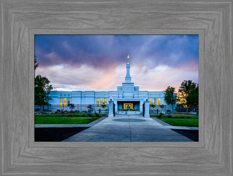 Medford Temple - Sunset - framed giclee canvas