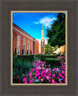 Copenhagen Denmark Temple - Flowers - framed giclee canvas