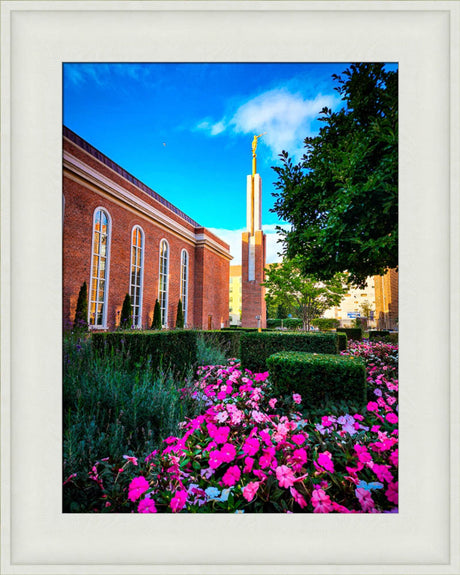 Copenhagen Denmark Temple - Flowers - framed giclee canvas