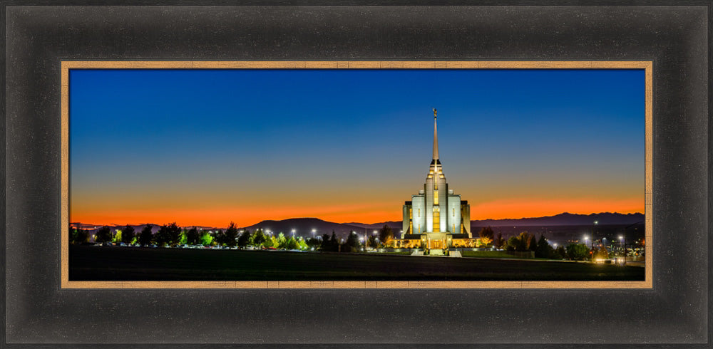 Rexburg Temple - Red Twilight by Scott Jarvie