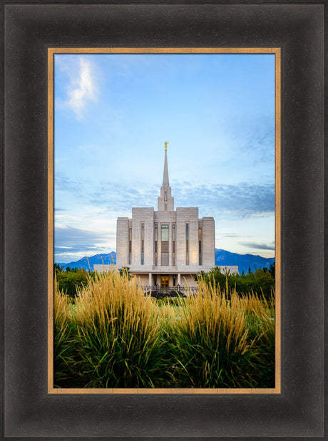 Oquirrh Mountain Temple - Through the Grass by Scott Jarvie