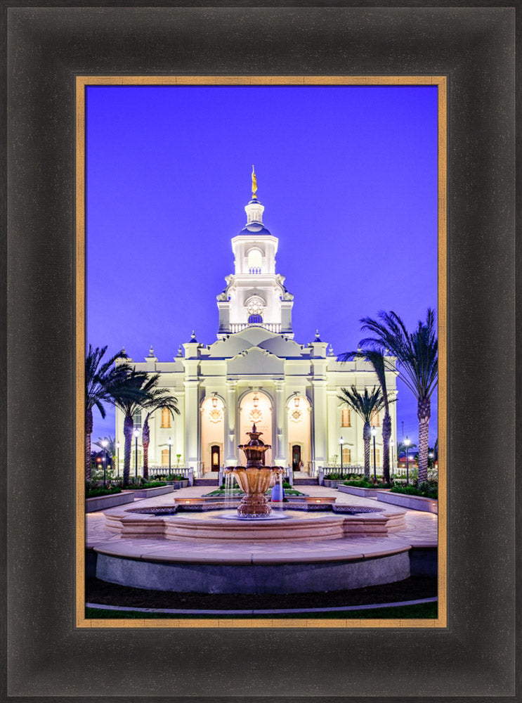 Tijuana Temple - Fountains in Blue by Scott Jarvie