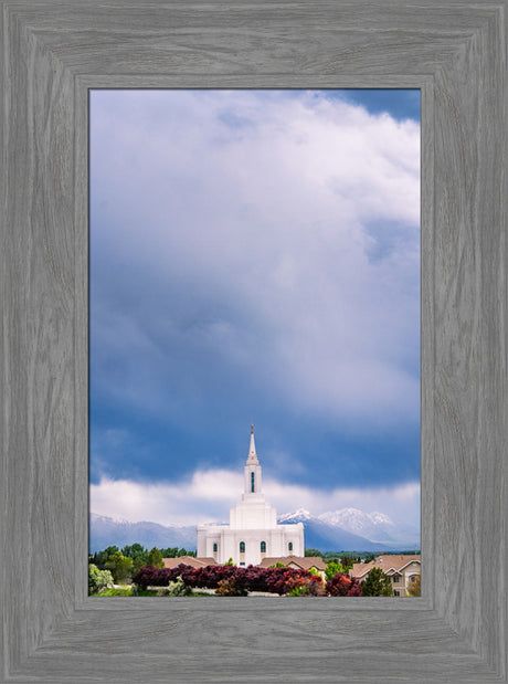 Orem Temple - Windows of Heaven - framed giclee canvas