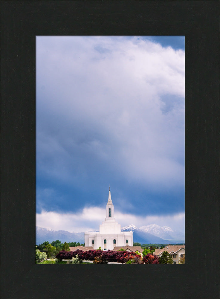 Orem Temple - Windows of Heaven - framed giclee canvas