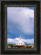 Orem Temple - Windows of Heaven - framed giclee canvas