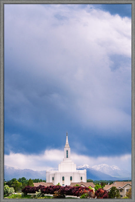 Orem Temple - Windows of Heaven - framed giclee canvas