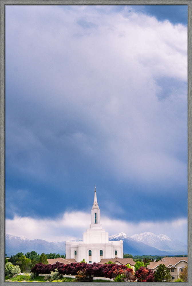 Orem Temple - Windows of Heaven - framed giclee canvas