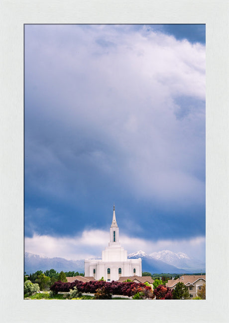 Orem Temple - Windows of Heaven - framed giclee canvas