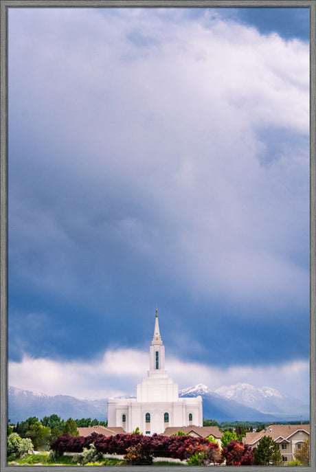 Orem Temple - Windows of Heaven - framed giclee canvas