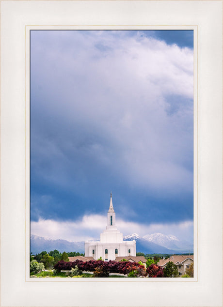 Orem Temple - Windows of Heaven - framed giclee canvas