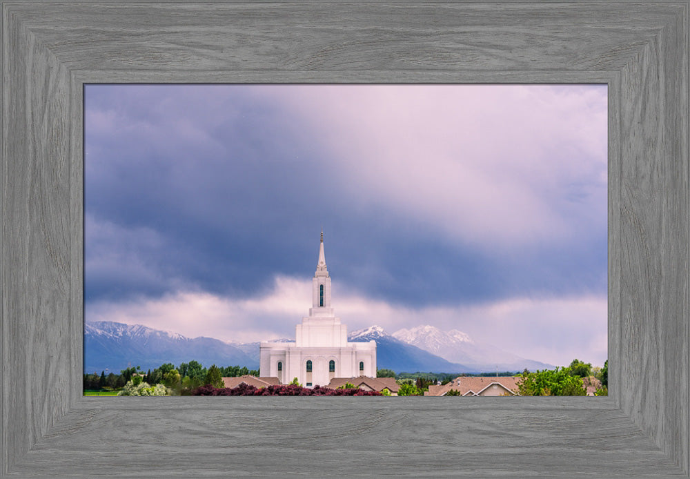 Orem Temple - Blessings - framed giclee canvas