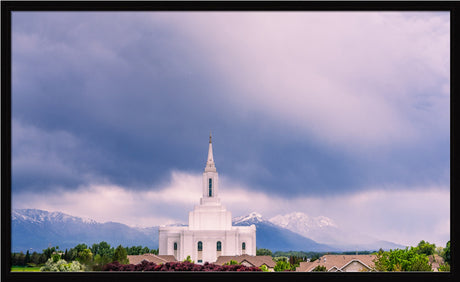 Orem Temple - Blessings - framed giclee canvas