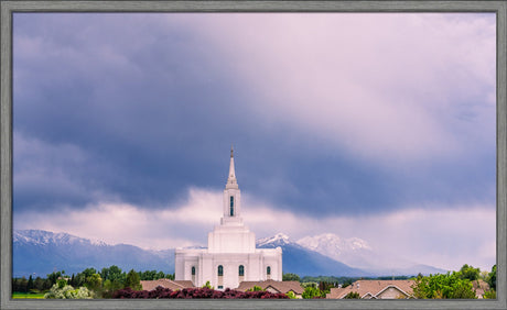 Orem Temple - Blessings - framed giclee canvas