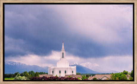 Orem Temple - Blessings - framed giclee canvas