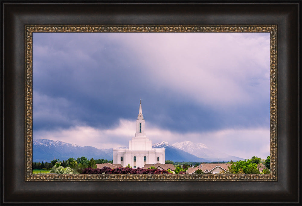 Orem Temple - Blessings - framed giclee canvas