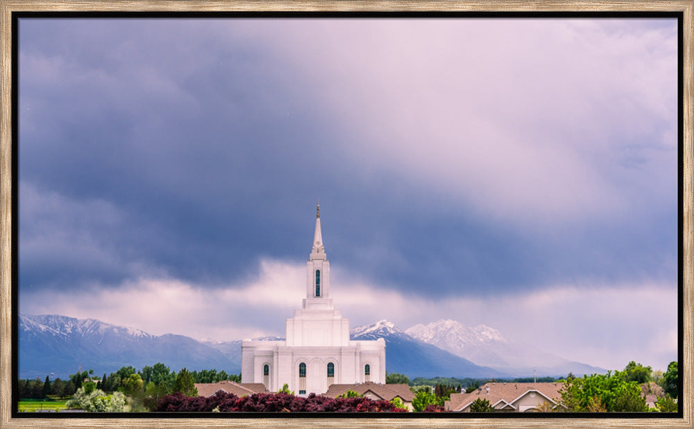 Orem Temple - Blessings - framed giclee canvas