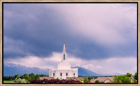 Orem Temple - Blessings - framed giclee canvas