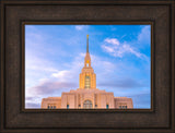 Red Cliffs Utah Temple - Pink Sky - framed giclee canvas