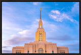 Red Cliffs Utah Temple - Pink Sky - framed giclee canvas