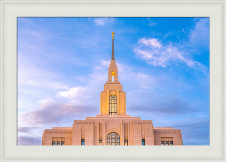 Red Cliffs Utah Temple - Pink Sky - framed giclee canvas