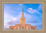 Red Cliffs Utah Temple - Pink Sky - framed giclee canvas