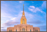 Red Cliffs Utah Temple - Pink Sky - framed giclee canvas