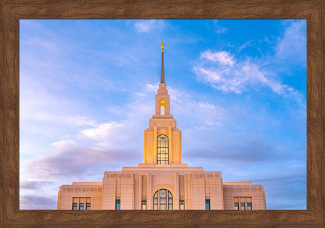 Red Cliffs Utah Temple - Pink Sky - framed giclee canvas