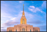 Red Cliffs Utah Temple - Pink Sky - framed giclee canvas