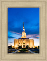 Red Cliffs Utah Temple - Evening Shadows - framed giclee canvas