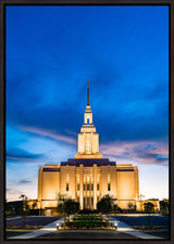 Red Cliffs Utah Temple - Evening Shadows - framed giclee canvas