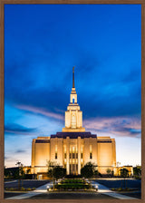 Red Cliffs Utah Temple - Evening Shadows - framed giclee canvas