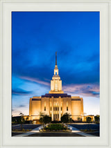 Red Cliffs Utah Temple - Evening Shadows - framed giclee canvas