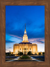 Red Cliffs Utah Temple - Evening Shadows - framed giclee canvas