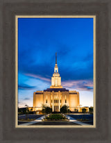 Red Cliffs Utah Temple - Evening Shadows - framed giclee canvas