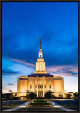 Red Cliffs Utah Temple - Evening Shadows - framed giclee canvas