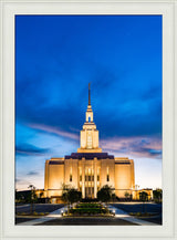 Red Cliffs Utah Temple - Evening Shadows - framed giclee canvas