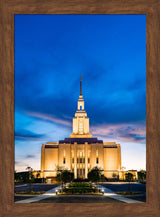 Red Cliffs Utah Temple - Evening Shadows - framed giclee canvas