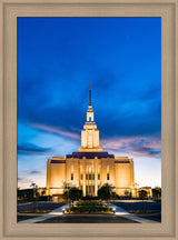 Red Cliffs Utah Temple - Evening Shadows - framed giclee canvas