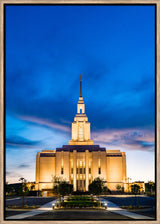 Red Cliffs Utah Temple - Evening Shadows - framed giclee canvas